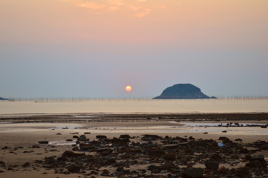 大海日出