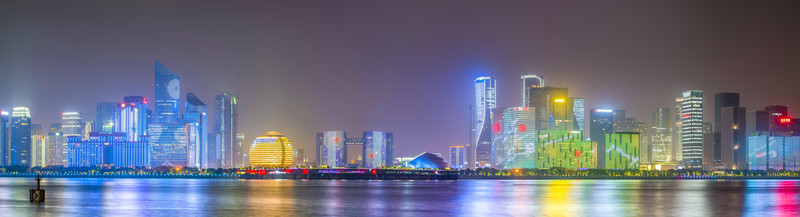 杭州錢江新城CBD夜景 大畫幅