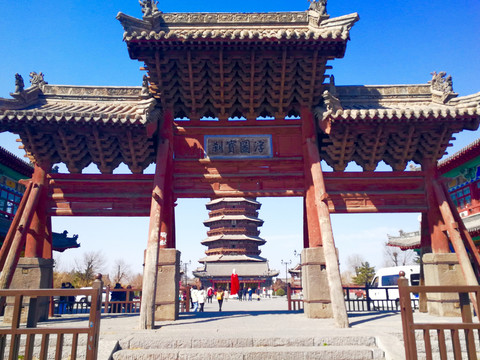 山西朔州釋迦塔應(yīng)縣木塔