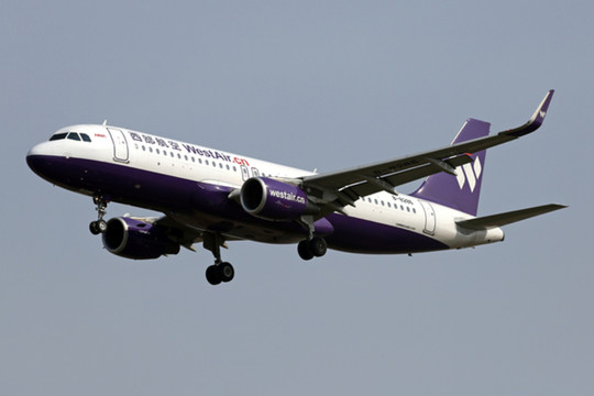 西部航空 空客320 飛機(jī)降落