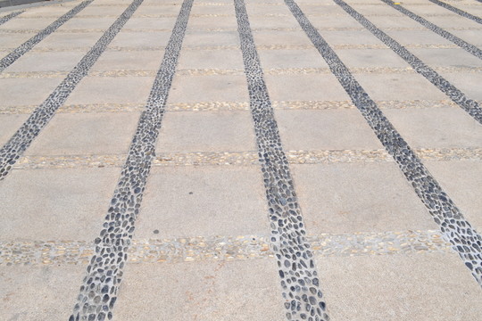 鵝卵石路 路面 馬路