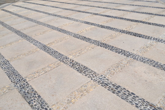 鵝卵石路 路面 馬路