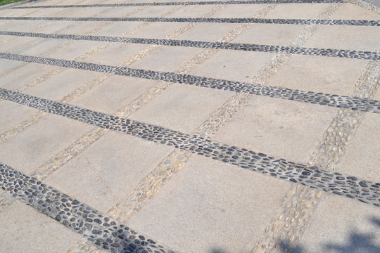 鵝卵石路 路面 馬路