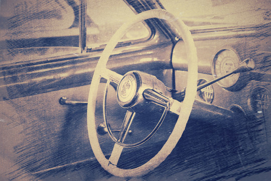 老上海元素 老爺車方向盤