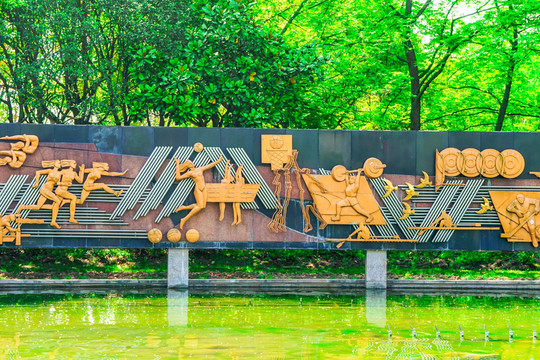 體育浮雕墻 高清大圖