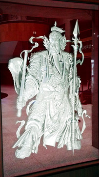古代門神 銀制