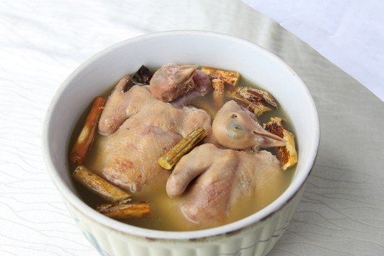 五指毛桃燉乳鴿