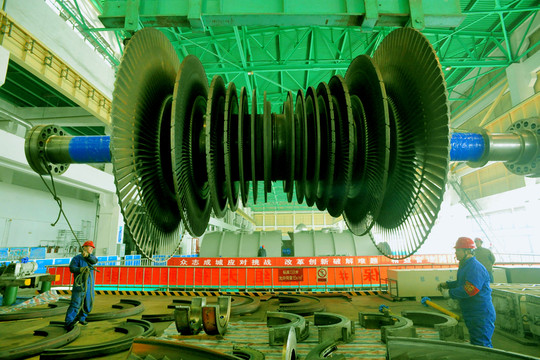 發(fā)電廠 吊裝 汽輪機轉子