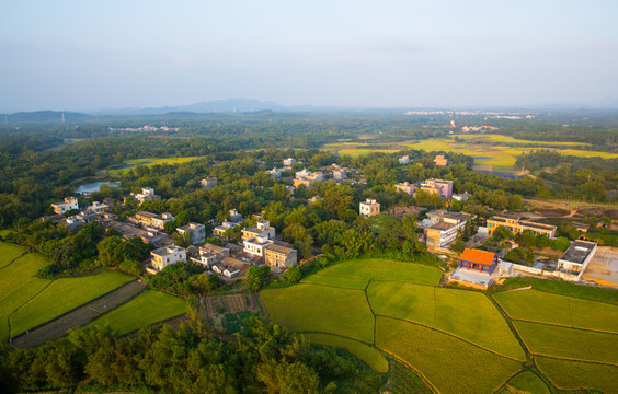 村莊 航拍大地