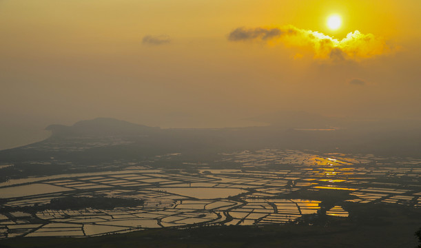 田園風光 田野 夕陽