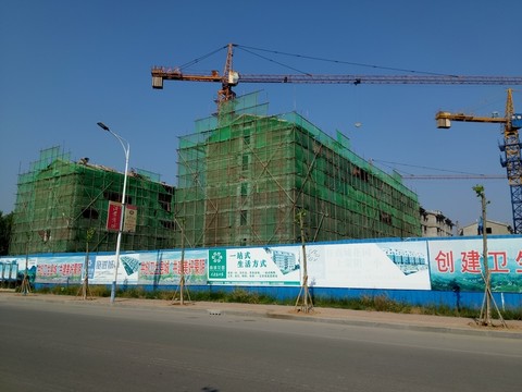 工程建設(shè)中 在建樓盤 施工現(xiàn)場