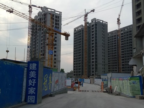 建設中樓盤樓房 建筑工地