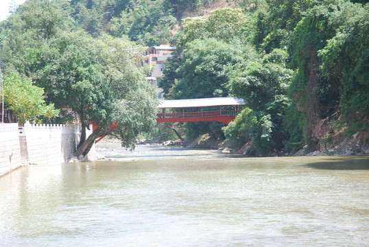 河水 木橋