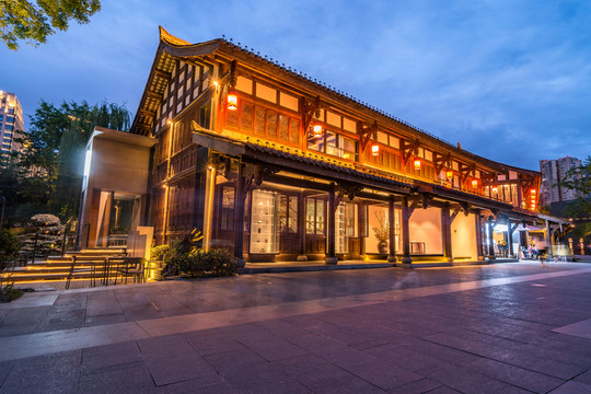 成都鐵像寺水街夜景