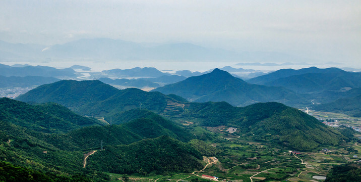高山丘壑 群山山脈 水墨群山