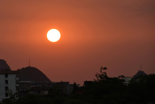 晚霞 夕陽