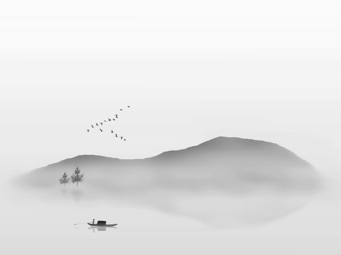 意境水墨山水