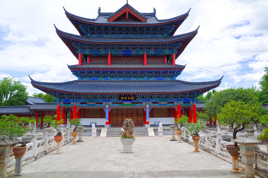 亭臺(tái)樓閣 古建筑 麗江木府