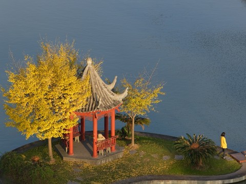 湖光秋色
