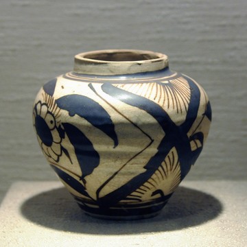 元代 黑花罐