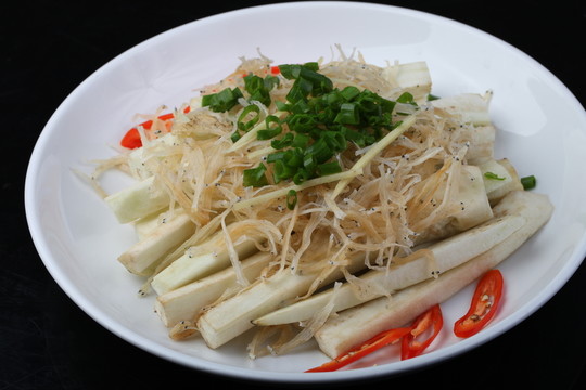 銀魚仔蒸茄子