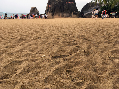 沙灘腳印