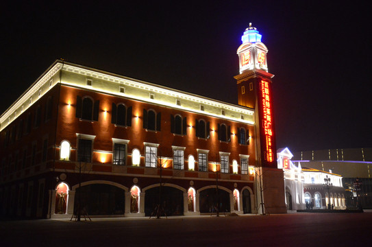 商業(yè)街夜景燈光
