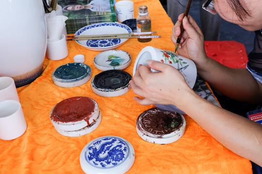 欽州小江瓷器 上色 繪畫(huà)