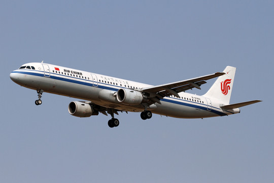 中國國際航空公司 飛機(jī)降落