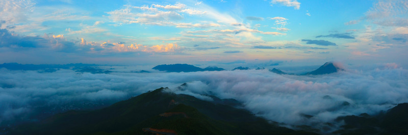 云海 洛陽山 西江鎮(zhèn) 航拍