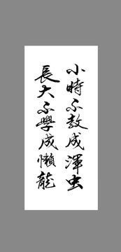 小時(shí)不教成渾蟲長大學(xué)成懶龍