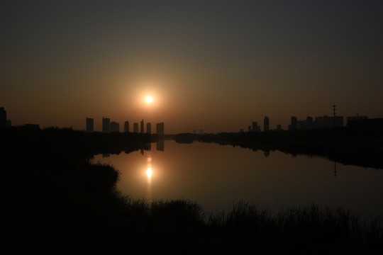 蒲河夕陽風(fēng)光