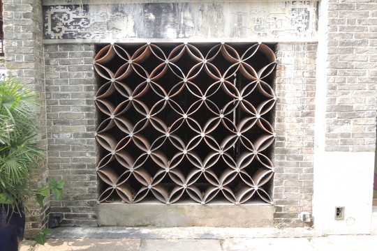瓦片鏤空墻體裝飾