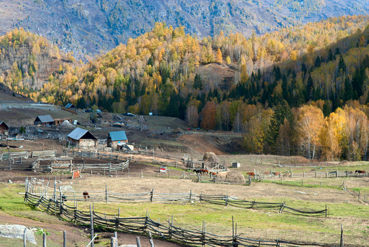 西北鄉(xiāng)村小鎮(zhèn)風景