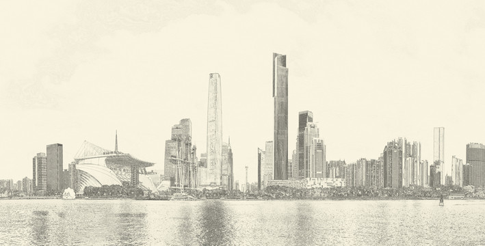 廣州城市線描