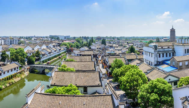 俯瞰三河古鎮(zhèn)
