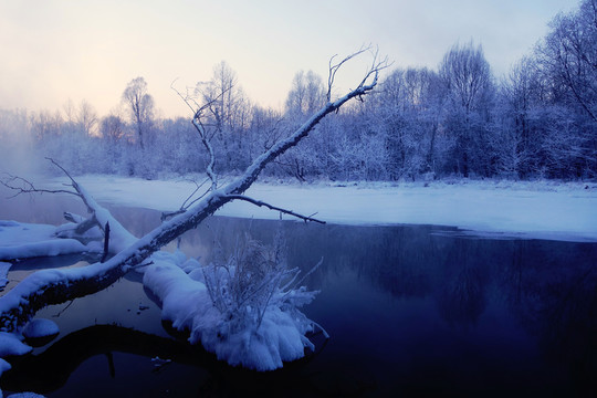 冰河雪景