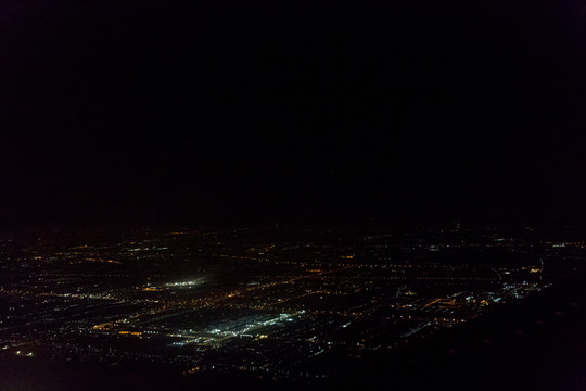 飛機上夜景 航拍夜景