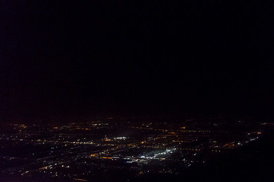 飛機上夜景 航拍夜景