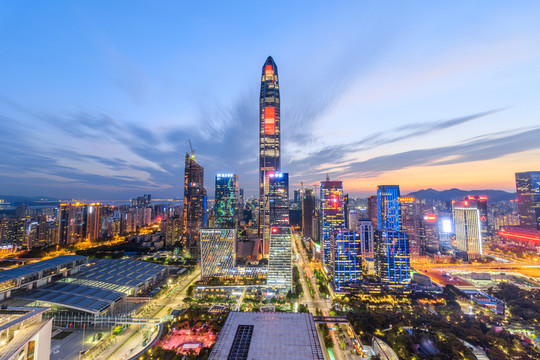 深圳中心區(qū)城市建筑天際線