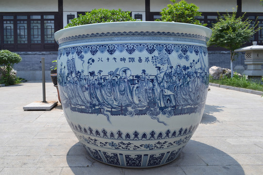 古代八十七神仙卷人物魚缸