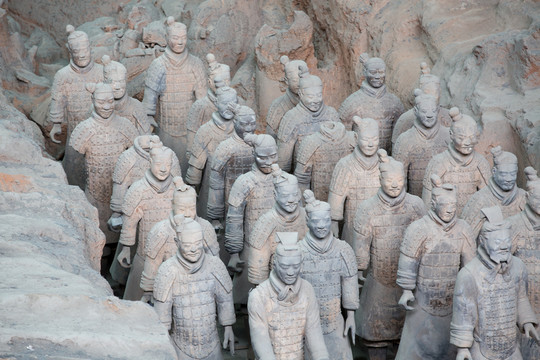 兵馬俑 雕像 陜西 考古 旅游