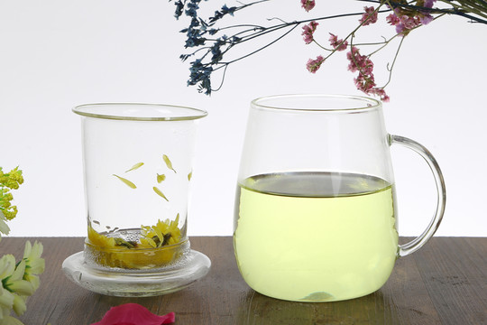 菊花茶 玻璃杯