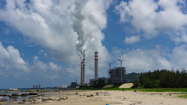 陽西發(fā)電廠 濱海 海岸 漁村