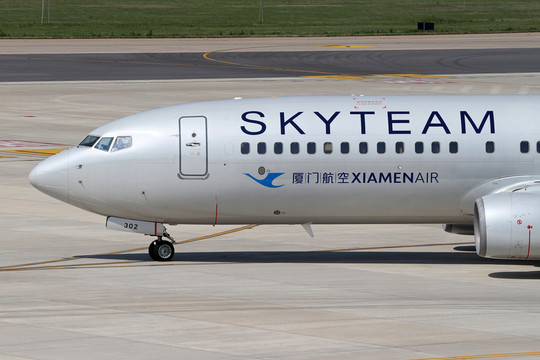 天合聯(lián)盟 廈門航空 飛機(jī)滑行