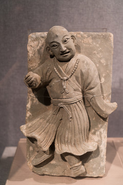 古代人物磚雕