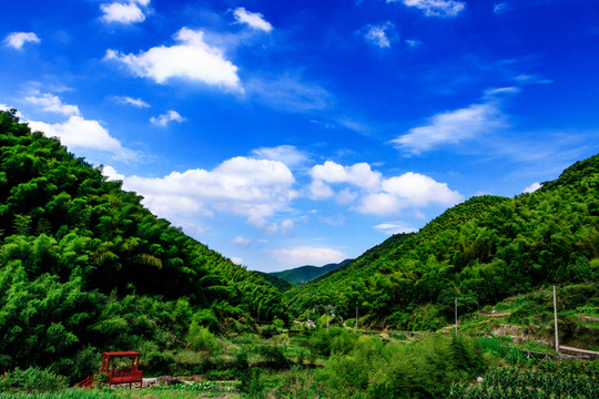 山谷天空 山巒