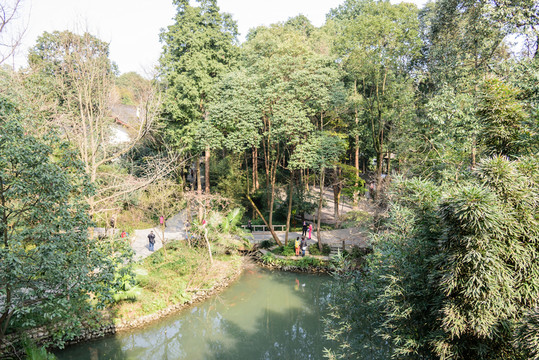 俯瞰杜甫草堂園林風(fēng)景
