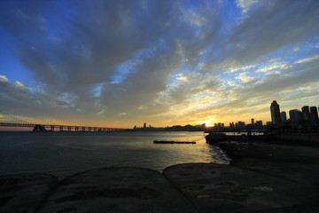 大連 星海廣場 夕陽