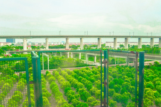 路橋 高速鐵路高鐵 高架橋 鐵